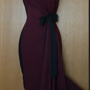 NWT Karen Millen size 6 Maroon and black.Dress